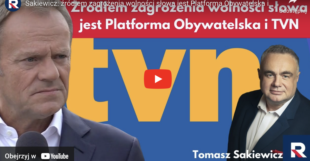 Tomasz Sakiewicz: źródłem Zagrożenia Wolności Słowa Jest Platforma ...