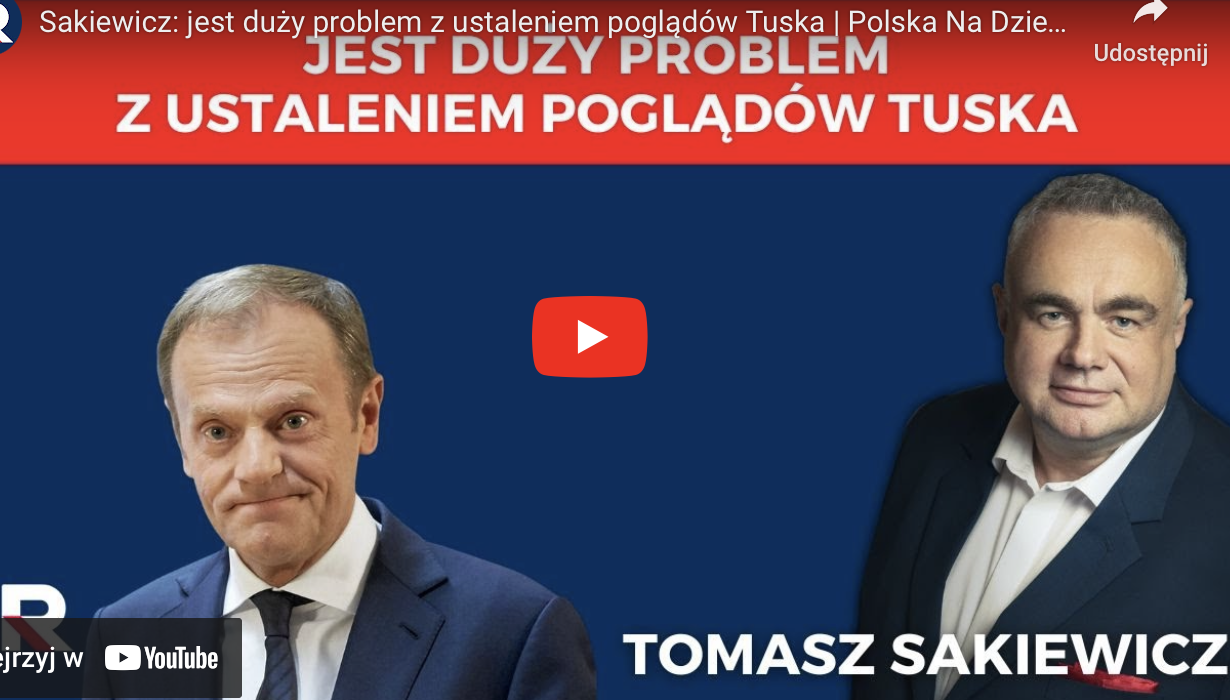 Tomasz Sakiewicz: Jest Duży Problem Z Ustaleniem Poglądów Tuska ...